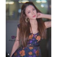 ราคา Maxi dress สีม่วงลายดอก (21858922467)