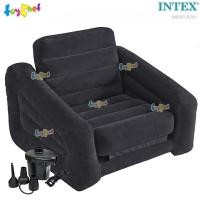 ราคา Intex โซฟาเป่าลม เก้าอี้เป่าลม พูล-เอ๊าท์ 1.09x2.18x0.66 ม. สีดำ (ไม่มีที่ใส่ขวดน้ำ) รุ่น 68565 + ที่สูบลมไฟฟ้า (26024240005)