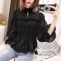 ราคา เสื้อชีฟองเกาหลีเสื้อเลขาคิม เสื้อแขนยาว>< (1384886037)
