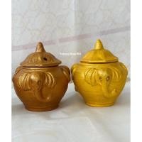 ราคา โอ่งดินเผาลายช้าง แจกัน โอ่งใส่ของ โอ่งใส่น้ำ พร้อมส่ง (22270677764)