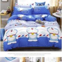 ราคา Pleng'shop ชุดผ้าปูที่นอน 6 ฟุต 5 ชิ้น พร้อมผ้านวมหนา 6 ฟุต ลวดลายโดเรม่อน (6134080637)