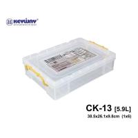 ราคา Keyway กล่องอเนกประสงค์(กล่องหูล็อค) รุ่น CK-13 ขนาด : 26.1 x 38.5 x 9.8 CM. ความจุ : 5.9 L. (ใส่ A-4ได้) (26259776476)