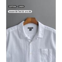 ราคา Eddie Bauer เสื้อเชิ้ตมือสอง แขนสั้น | ผ้า cotton + linen (27142840667)