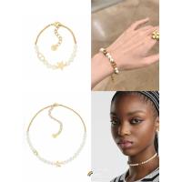 ราคา ของแท้ Dior สุภาพสตรีสร้อยคอโลหะสีทองเชื่อมโยงดาวเรซิ่นมุกซีดีจี้สร้อยคอสร้อยข้อมือ 2025 สไตล์ใหม่ (28181884802)