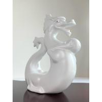 ราคา รูปปั้นดินเผา Lucky White Dragon พอร์ซเลนด้านมันเงา งาน Izushi-Yaki (29724738540)