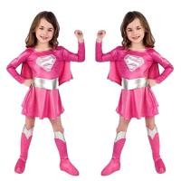 ราคา พร้อมส่ง K161 Pink Super Girl ชุดซุปเปอร์เกิร์ล เด็ก สีชมพู ชุดซุปเปอร์เกิล (21993041122)