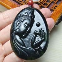 ราคา ยากษัตริย์หินด้านข้างใบหน้าเจ้าแม่กวนอิมจี้ธรรมชาติสีเขียวเข้มหยกเจ้าแม่กวนอิมสร้อยคอหยกเจ้าแม่กวนอิมหัวหยกจี้สันติภาพ (52651444681)
