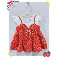 ราคา ชุดกระโปรงเด็กผู้หญิง ลายดอกไม้ สีแดง สีเหลือง (28781346610)