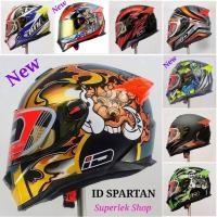 ราคา หมวกกันน็อคเต็มใบ ID SPARTAN ลาย S8-S10 สีขาว สีดำเงา สีดำด้านง (2814851598)