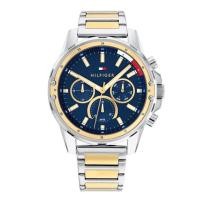 ราคา Tommy Hilfiger Men’s Watch 1791937 Two-tone Stainless Steel Blue Dial 45mm (28326629052)