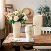 ราคา กระถางดอกไม้ กระป๋องสังกะสี ถัง มีหูจับ เชือก สไตล์วินเทจ Vintage (18632570756)