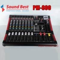 ราคา SOUNDBEST เพาเวอร์แอมป์มิกเซอร์ POWER MIXER 8 ช่อง รุ่น PM-800 มีแอมป์ขยายในตัว มิกซ์ soundbest 300W x2 4Ohm pm8 (41873092617)