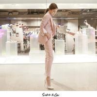 ราคา พร้อมส่งM เซต 2 ชิ้น เสื้อสูท + กางเกงขายาว ชุดทำงาน สีชมพูพาสเทล (4608493809)