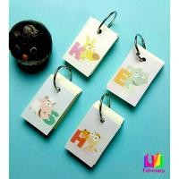 ราคา พร้อมส่ง! Flash card เปล่า แฟลชการ์ด ห่วงล๊อคเปิด-ปิด 100 แผ่น กระดาษโน๊ต บันทึกช่วยจำ กระดาษจดคำศัพท์ ลายอักษร A-Z (23931882415)