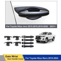 ราคา Toyota Hilux Revo 2015-2024 ฝาครอบมือจับประตู Bowl Protector Cover Matte Black อุปกรณ์ตกแต่งรถยนต์ (26718469611)