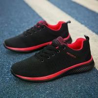 ราคา 2025 ผู้ชายวิ่งเดินถักรองเท้าแฟชั่นรองเท้าผ้าใบลําลองระบายอากาศกีฬาแข็งแรงยิมน้ําหนักเบาผู้ชายรองเท้าผ้าใบรองเท้าลําลอง จ57ฉัน5 (54102726942)