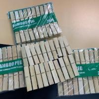 ราคา (12 ชิ้น) No.723 กิ๊บหนีบผ้าไม้ไผ่ ตัวหนีบผ้า ที่หนีบผ้า (29323869527)