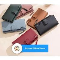 ราคา กระเป๋าสตางค์ผู้หญิงแบบพับสั้นยาวกระเป๋าสตางค์หนังกระเป๋าสตางค์สั้นยาว (44271289099)