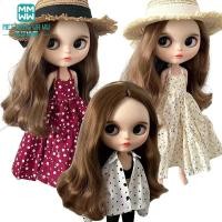 ราคา Clothes for doll Fashion Polka dot shirts, sundresses, sweatshirt sets fits Blyth Azone OB22 OB24 doll accessories (28559056718)