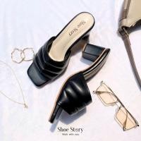 ราคา Shoe Story : รุ่น Iris Block Heels รองเท้าผู้หญิง ส้นสูง ส้นบล๊อก 2.5 นิ้ว ใส่สบาย ด้านหน้าบุฟองน้ำ ใส่แล้วนิ่มเว่อร์ (29230392962)