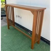 ราคา Sukthongเเพร่ โต๊ะบาร์ไม้สักเเท้ 35x135 สูง 95ซม. โต๊ะบาร์โมเดิร์น โต๊ะเคาน์เตอร์ สีสักน้ำตาลส้มเคลือบเงา (21981295069)