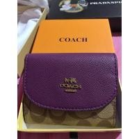 ราคา COACH กระเป๋าสตางค์ใบสั้น ซิปกลาง (14411138887)