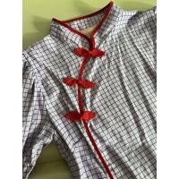 ราคา เสื้อคอจีน แต่งกระดุมจีน สีพาสเทล (17785583646)