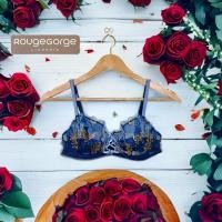 ราคา Rouge Gorge(รูจ จอร์จ)Braแบรนด์ดังฝรั่งเศสเสื้อชั้นในลูกไม้ซีทรูงานปักละเอียดสีน้ำเงินSexy ของใหม่ 75E 80E 85E 80D 85D (23837224635)