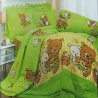 ราคา ชุดเครื่องนอนลาย Rilakkuma สีเขียว รวมผ้านวม รุ่น RK004 (114512349)
