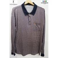 ราคา YSL YVES SAINT LAURENT แท้ เสื้อยืดโปโลแขนยาวสปอต (1561128229)