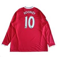 ราคา ADIDAS MANCHESTER UNITED 2015-2016 Home Rooney#10 JERSEY football Shirt size2XL เสื้อบอลแขนยาว อดิดาส แมนยู สีแดง มือสอง (40461572161)