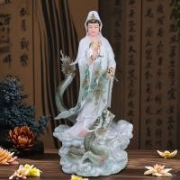 ราคา รูปปั้นเจ้าแม่กวนอิมแกะสลักหยกทะเลจีนใต้พระโพธิสัตว์หินอ่อนสีขาวยืนเหยียบมังกรเจ้าแม่กวนอิมประดิษฐานพระพุทธรูปในบ้าน JZW (27820457709)