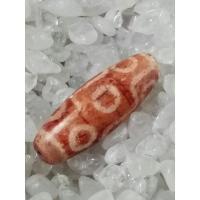 ราคา ลูกปัด Dzi ลูกปัดฟอสซิลหอยทากธรรมชาติ ลูกปัด Dzi เก้าตา F023 (21489186128)