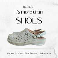 ราคา Dolphin รองเท้าสุขภาพ รองเท้าเบาหวาน หนังแท้ เสริมอุ้งเท้าแบน (22052539920)