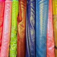 ราคา ผ้าตาดผ้าลายไทยดิ้นเงินดิ้นทอง หน้ากว้าง45นิ้ว (2679374433)