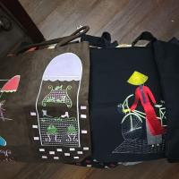 ราคา กระเป๋าผ้าใบใหญ่ ปักลาย สวยงาม ของฝากจากเวียดนามขนาด15" (44206435534)