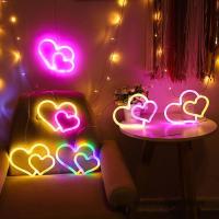 ราคา ความสว่างสูง ป้ายนีออนหัวใจนีออนป้ายตกแต่งผนังบรรยากาศ LED เรืองแสงสองด้าน นีออนป้ายนีออนห้องเด็กวันวาเลนไทน์ปาร์ตี้งานแต่งงาน (21257528637)