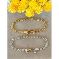 ราคา สร้อยข้อมือโซ่ไทเทเนียมทอค 750 (56852836938)