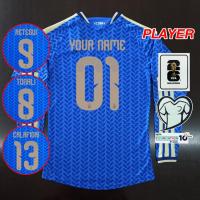 ราคา เสื้อฟุตบอลแขนยาวเพลเยอร์ทีมชาติ อิตาลี เหย้า รุ่นฟุตบอลโลก2026 อาร์มWC/ชื่อเบอร์นักเตะในทีม ไซส์เอเชีย S-2XL #PY0109 (27443782181)