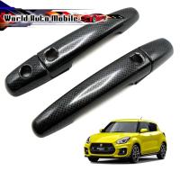 ราคา ครอบมือจับ มือดึงประตูหน้า ซ้าย+ขวา รุ่นท็อป เครฟล่า 4ชิ้น Suzuki New Swift Hatchback Top ปี2018-2020 (6881272320)