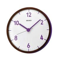 ราคา SEIKO นาฬิกาแขวน ขอบไม้แท้ สีม่วง ขนาด 10 นิ้ว รุ่น QXA533Z (7963857424)