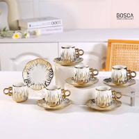 ราคา Bosca Living - Oubrey Luxury Glass ชุด 6 / White Gold Aesthetic Luxury ถ้วยเซรามิค / แก้วชากาแฟ / Hampers ของที่ระลึกงานแต่งงานของขวัญครบรอบ / แก้วชุดของขวัญกล่อง (20395142993)