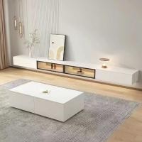 ราคา TV cabinet ตู้ทีวีพร้อมตู้เก็บของ ชั้นวางของ ที่วางใต้ทีวี ชั้นวางทีวี เฟอร์นิเจอร์ชั้นติดผนัง ความยาว 1.2-2.6ข้าว (24434815609)