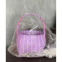 ราคา ตะกร้าสานพลาสติก ทรงกลม (25182356960)