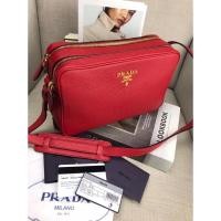 ราคา สินค้าพร้อมส่ง NewPRADA Bandoliera Vitello Phenix Double-Zip Camera Bag สีหายากก (5786182741)