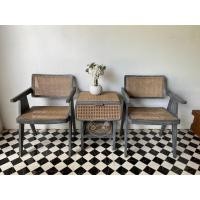 ราคา ชุดโต๊ะกาแฟ หวาย+ไม้สัก โต๊ะ1ตัว เก้าอี้2ตัว สีดำ-หวาย (8169319277)