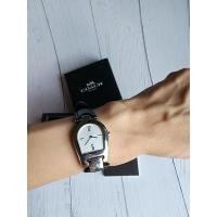 ราคา นาฬิกาแบรนด์เนมแท้ นาฬิกามือสอง Coach silver สภาพดี อุปกรณ์ครบ (20751438388)