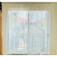 ราคา (มี1คู่) ผ้าม่านประตู-หน้าต่าง (แบบโปร่งแสง) สีครีม (ใหม่) มือสองสภาพดี สินค้าญี่ปุ่น-เกาหลีแท้ (21729369236)