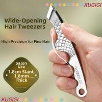 ราคา KUGIGI Beard Placking Magic เครื่องมือ,สแตนเลสหนาถอนขนแหนบ,ร้อน 1.8 ซม.ปากกว้างแนวทแยงถอนขนแหนบสําหรับผู้หญิงผู้ชาย (51950327720)