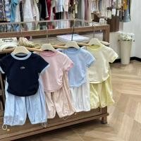 ราคา ชุดเด็กสไตล์ตะวันตกสำหรับฤดูร้อน กระโปรงแนบกระชับ แขนสั้น แบบสองชิ้น สวมใส่ง่ายและบางเบา (54101831718)